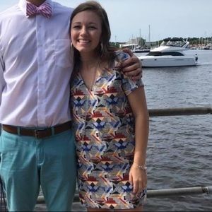 Boutique colorful tribal print dress